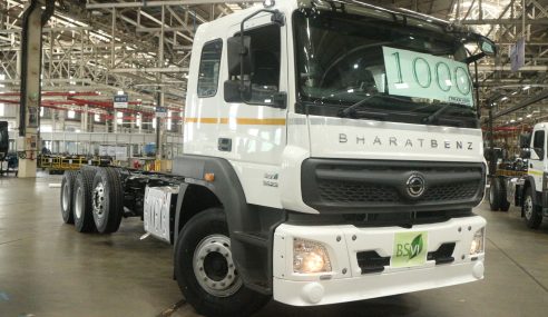 BharatBenz rolls out 1000th BSVI-compliant truck