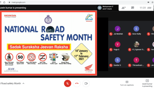 1.2 lac people across 160 Indian cities were educated by Honda during 32nd National Road Safety Month