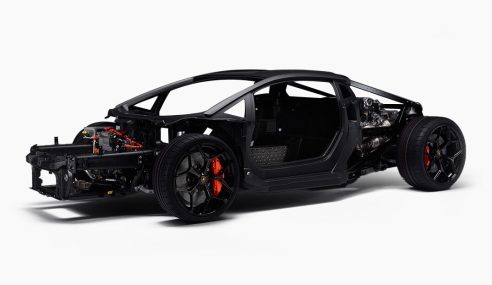 Lamborghini LB744 teases carbon fibre monocoque chassis