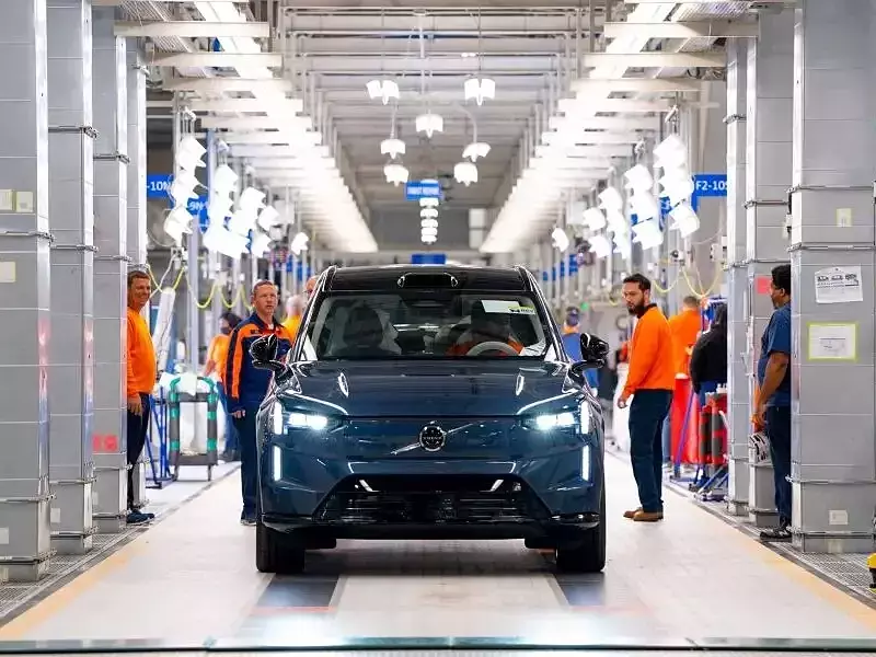 India-bound Volvo EX90 electric SUV production begins