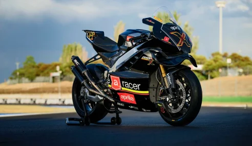 Aprilia launched RSV4 ex3ma with Moto GP Technology .