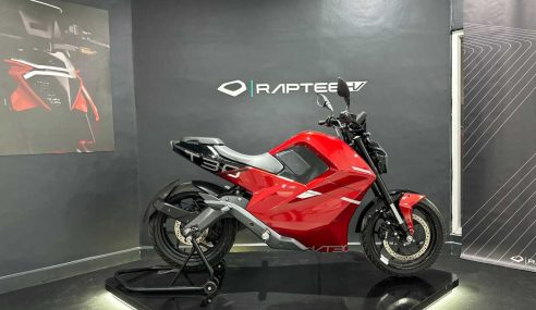 Raptee.HV Launches India’s First High-Voltage Electric Motorcycle T 30 compatible with Car charging stations